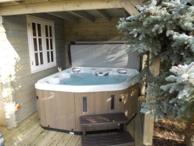 Log Cabin for hot tub